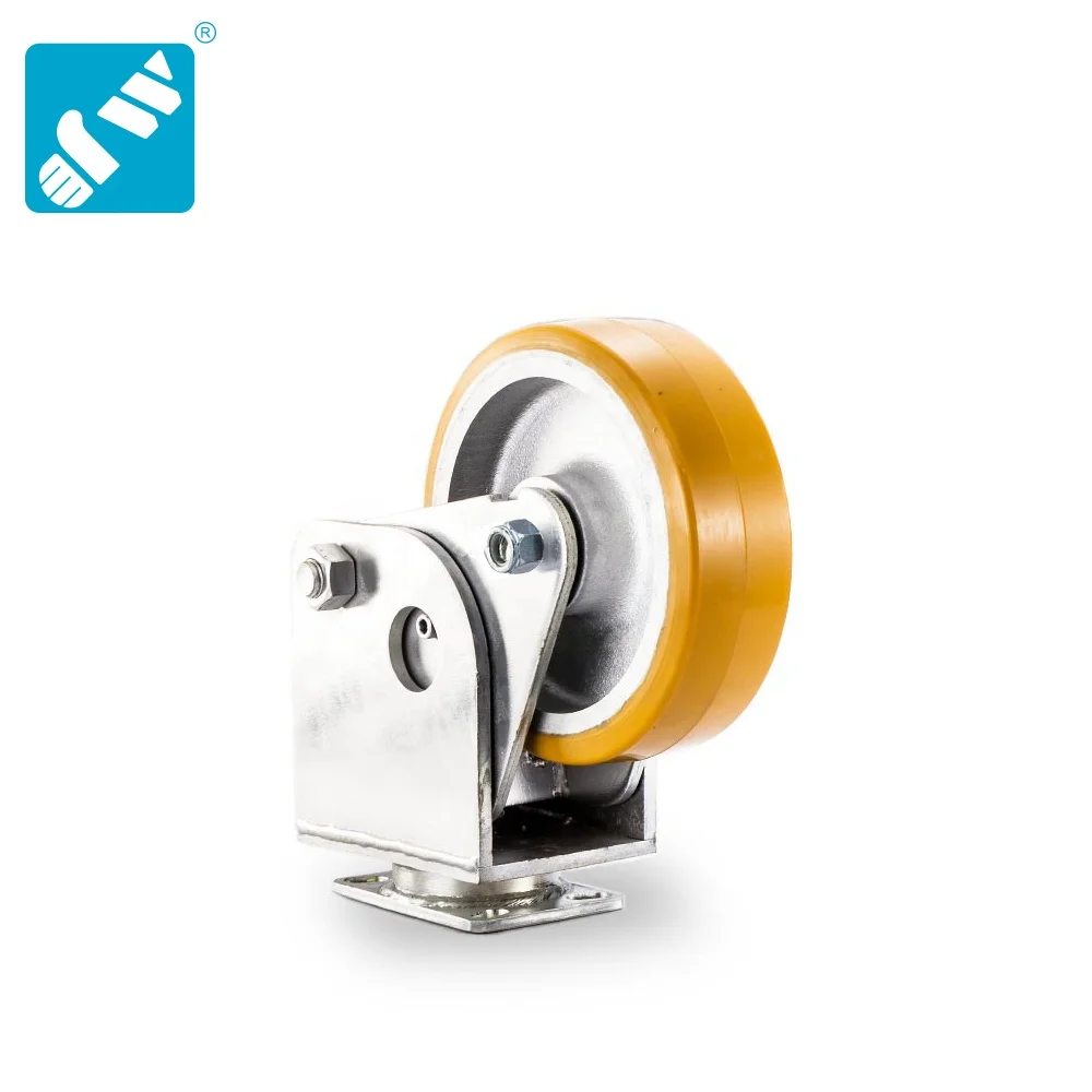 3 inch width shockproof type 8 inch polyurethane wheels