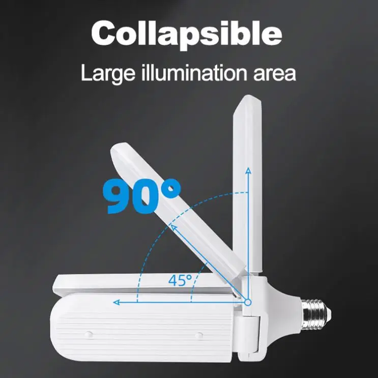 
Super Bright Lamp 36W 45W 110V 220V E26 E27 Foldable Led Trefoil Light Bulb 