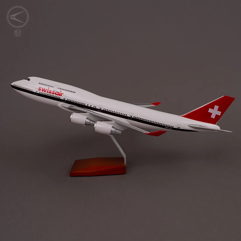 Декор для дома модель самолета Boeing747-400 швейцарских авиалиний размер 1/150 47 см пластиковые морские деловые подарочные ПК/АБС