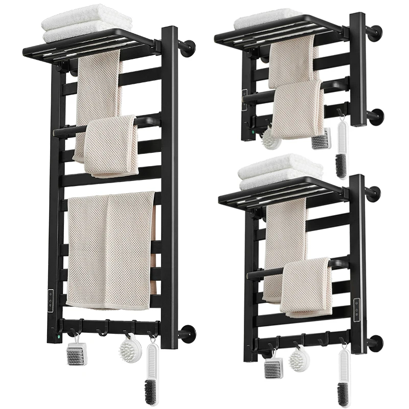 Intelligence Touchscreen Towel Warmer Heater Rail 220V Or 110V Electric Towel Rack Smart Heated Towel Radiator With Thermostatic