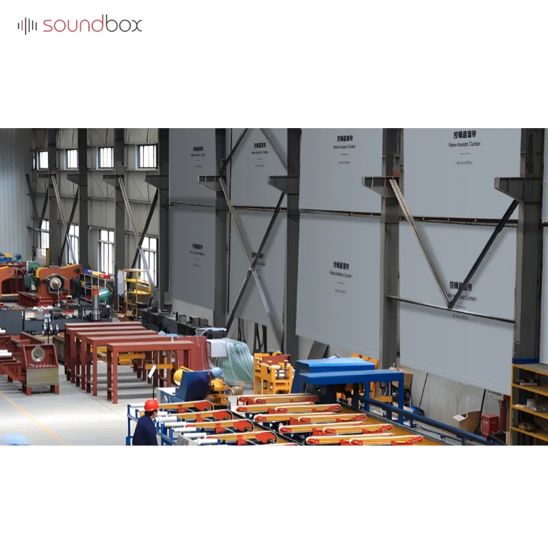 Soundbox sound barrier acoustic curtains soundproof acoustic sound blanket for workshop road construction