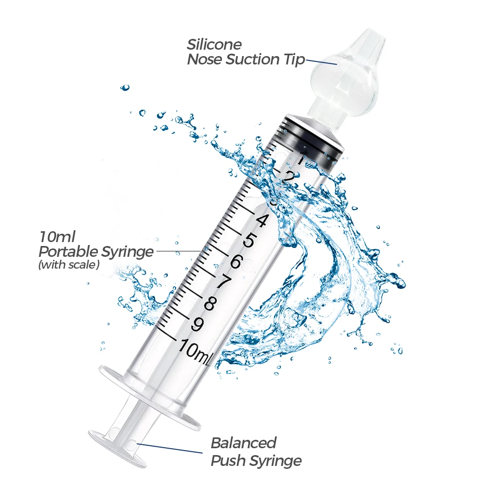 Nasal Aspirator Nasal Professional Syringe Baby Nasal Irrigator Blister Packaging Infant Nose Cleaner Rinsing Device Set