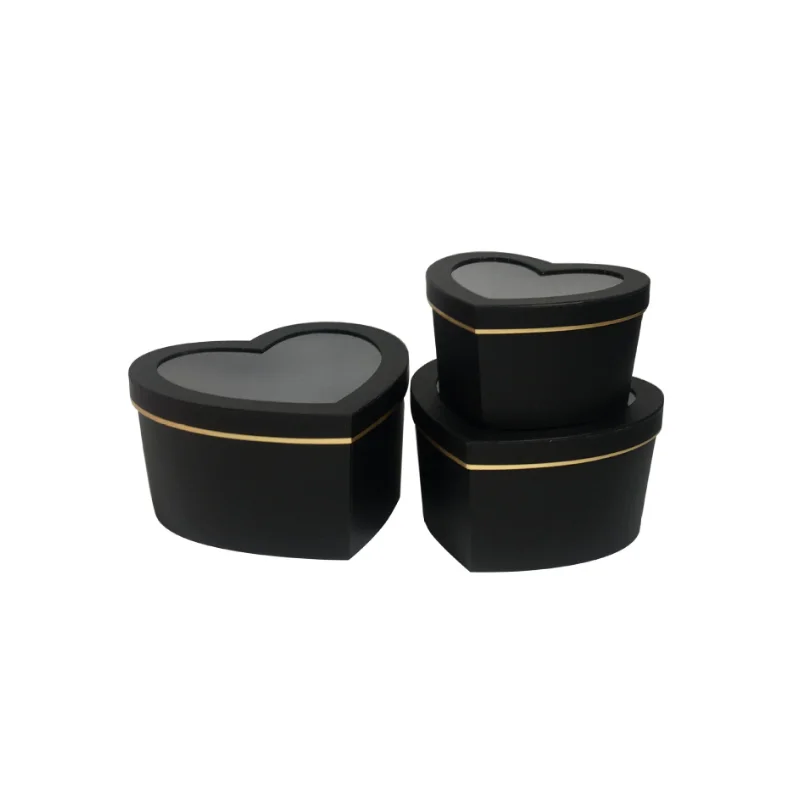 Креативная коробка для цветов в форме сердца с окошком, прозрачная подарочная коробка в форме сердца