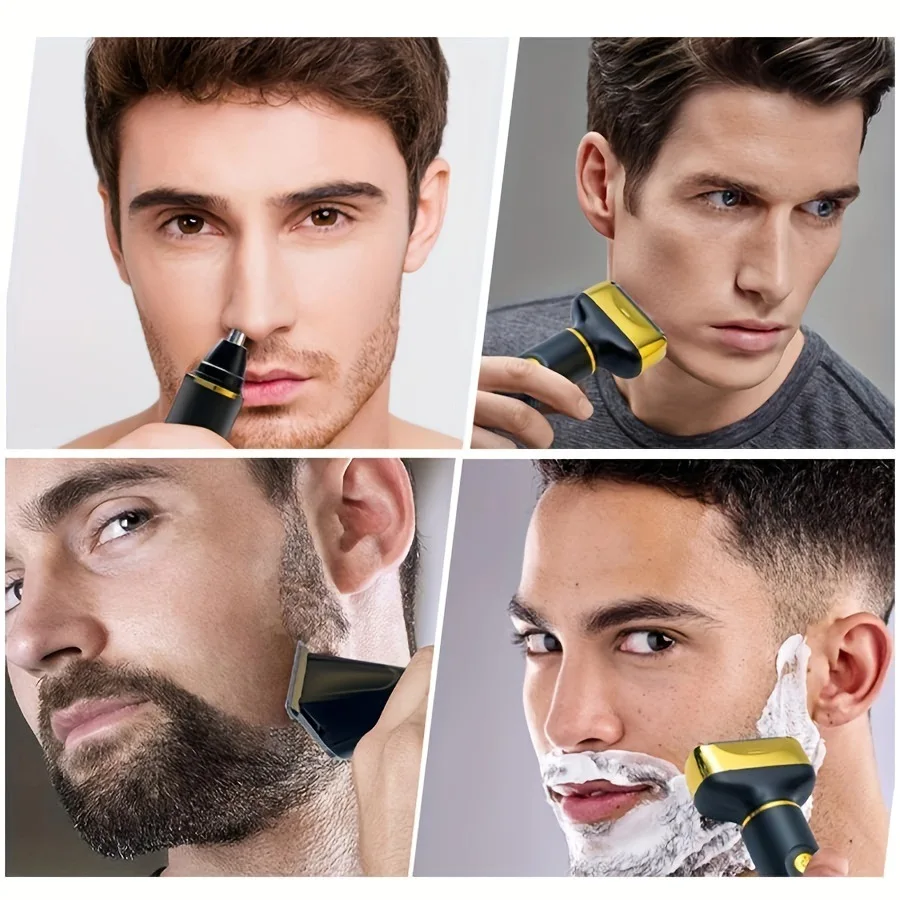 All in one Grooming Set Hair Clipper Foil Shaver Hair Trimmer For Men Shaver Beard Nose Trimmer