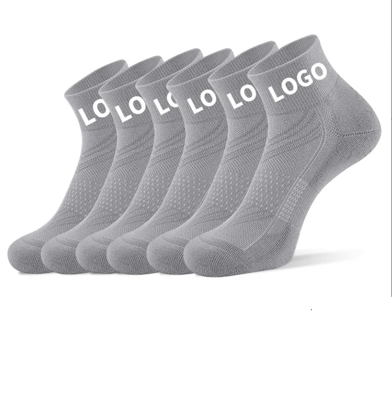2023 New Summer Socks Customer Own Design Logo Cotton Socks For Men Short Ankle Running Socks