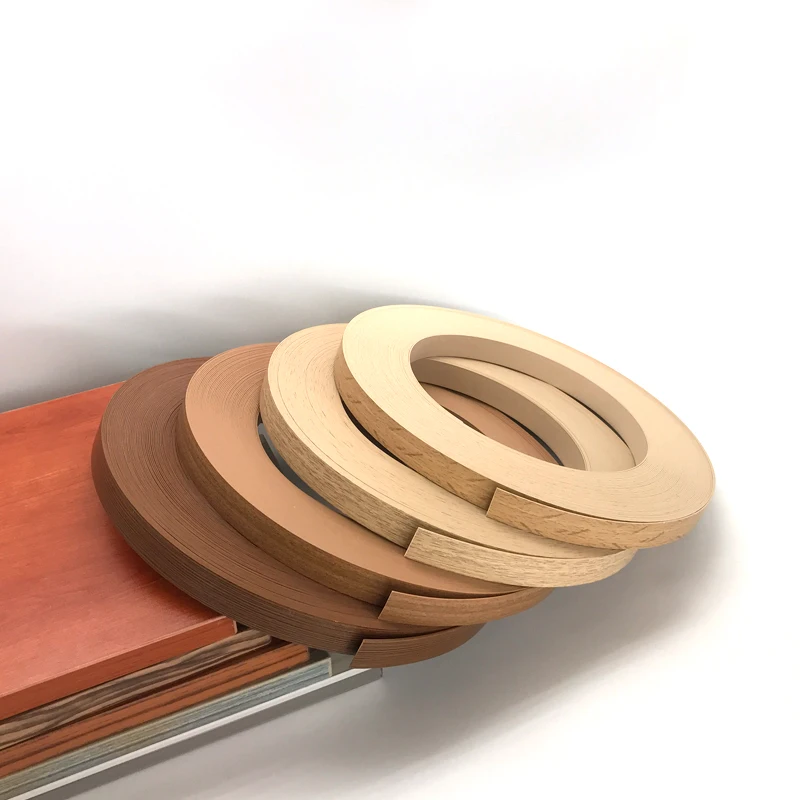 0.8*22mm 1*22 mm Decorative Flexible Furniture Plywood Pvc Woodgrain Edge Banding Tape