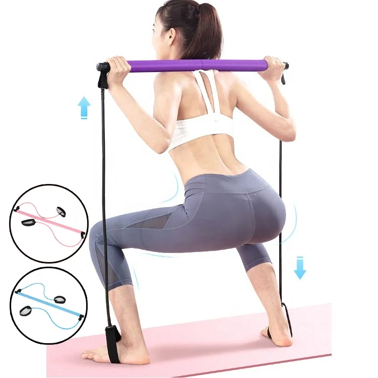 Портативная Регулируемая гимнастическая палочка для занятий йогой и пилатесами