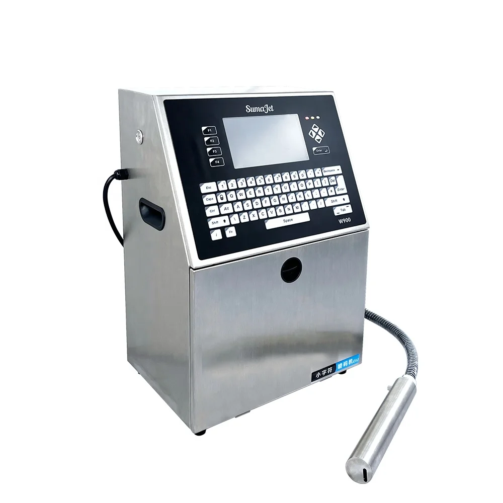 Newest Fully Automatic Continuous Small Character Continuous High-speed CIJ Inkjet Print on Plastic Bottles Metal Cloths Box