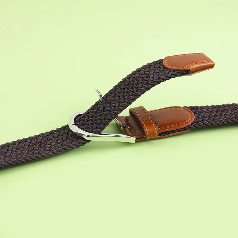 New Fashion colorful  belts thin elastic casual braided student pin buckle belts   wholesale