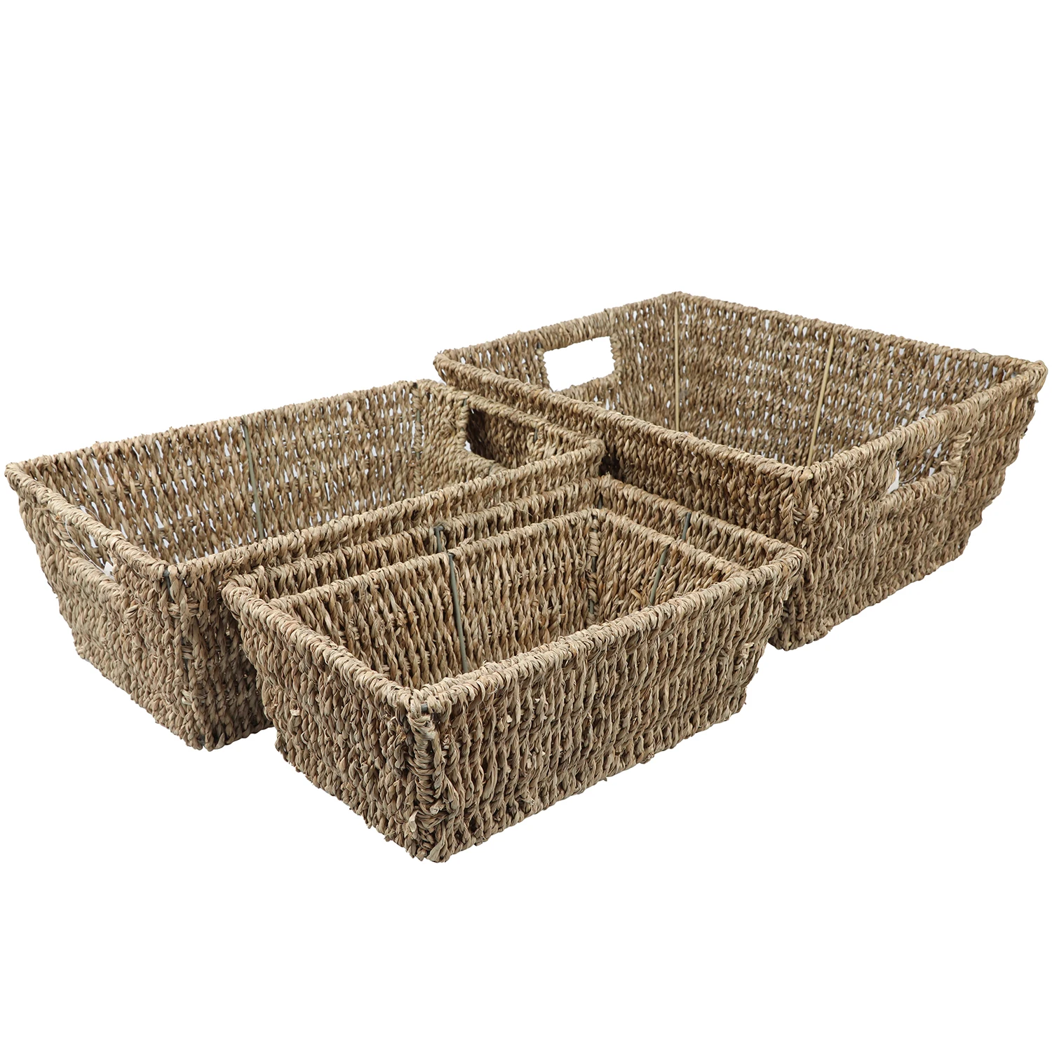 LINDON High Quality 100% Hand-Woven Organizer Decorative Baskets Wicker Storage Baskets