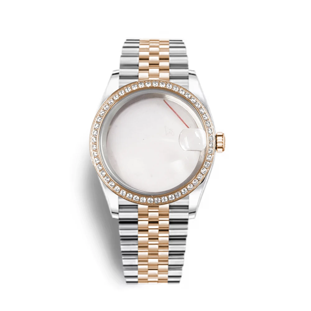 Wristwatch Tools & Parts 36mm PVD fit ETA 2836 2824 Miyota 82 Series NH35 NH35A NH36 Watch Case Stainless Steel Strap