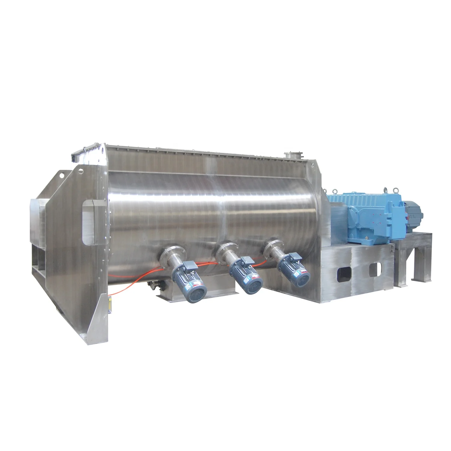 Industrial Blender Plough Blender Drum blender Drum Mixing Machine with liquid adding and  High Speed Cutter