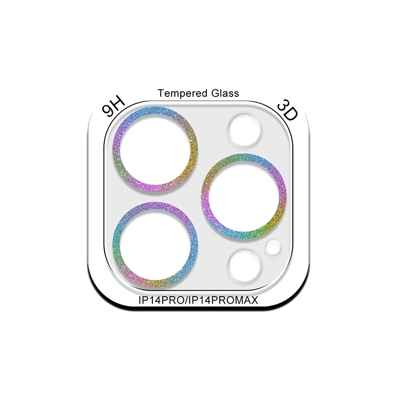 UNIPRO Shining Diamond ShockProof Camera Lens Tempered Glass Screen Protector For iPhone 14 13 12 Pro Max