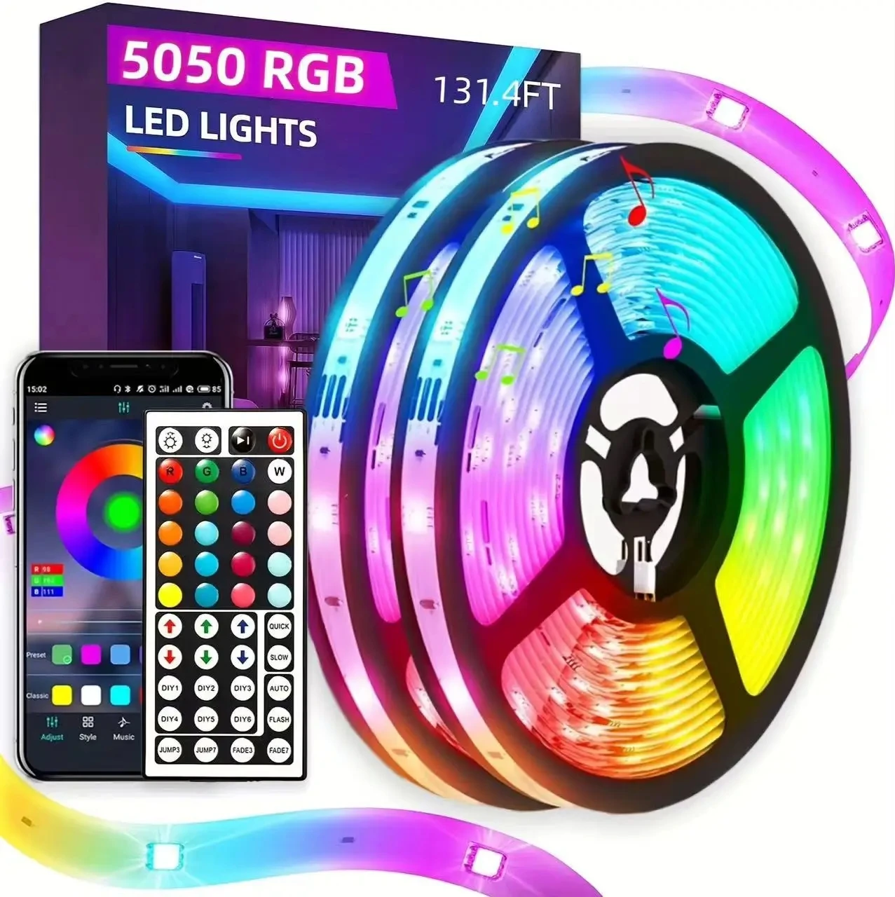 Светодиодные полосы RGB SMD 5050 меняющая цвет Лента USB 5 В 1 м-20 м светодиодная лента для синхронизации музыки вечеринки дома