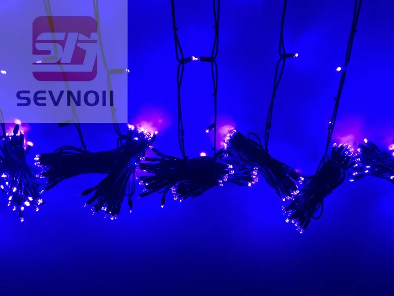 Holiday project light OEM customize outdoor waterproof CE RoHS Approve IP65 rubber cable led string light curtain lights