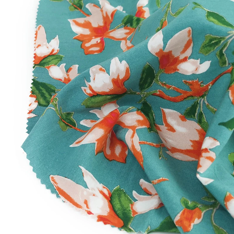 
Cheap woven rayon challi viscose printed fabric for dress shirt tela 