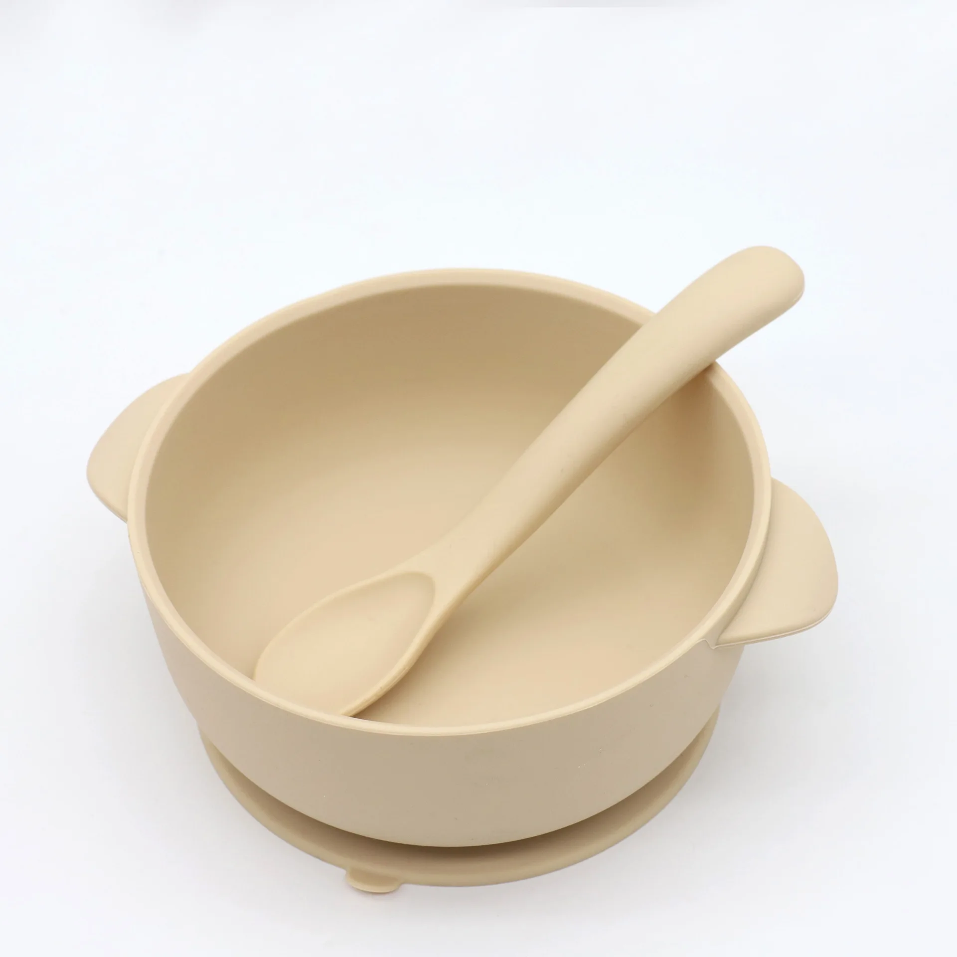 Silicone Unbreakable Baby Bowl With Lid Suction Toddler Feeding Silicone Feeding Bowl For Microwave Oven with Sucker