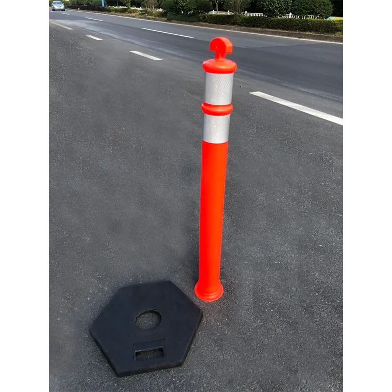 115cm Traffic Bollard Reflective Traffic Delineator PE Warning Post