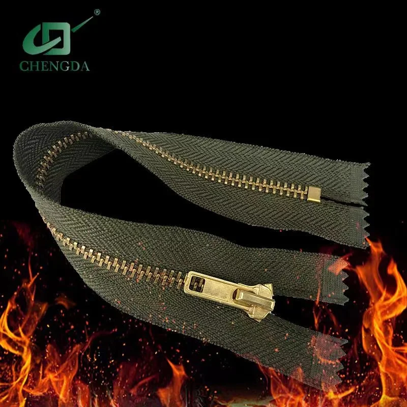 CHENGDA Best Sale Customized Fireproof  Zipper flame retardant plastic zipper metal zip