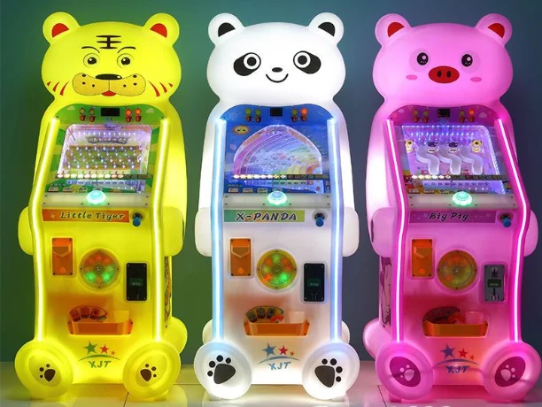 new coin-operated star pass 14mm pachinko machine cute tiger game machine pull rod pachinko machine glass bead toy