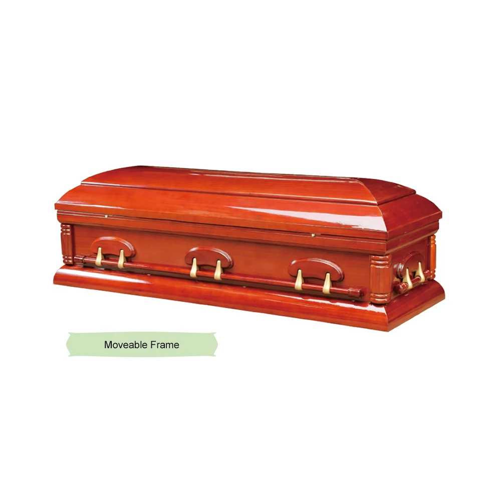 Fiberboard Material High Gloss Varnish Coffin And The Price With Tailored Pillow