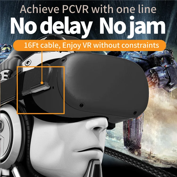 USB3.2 5Gbps Data 60W 3A Charging Kabel Type A To Type C VR Link Cable For Oculus