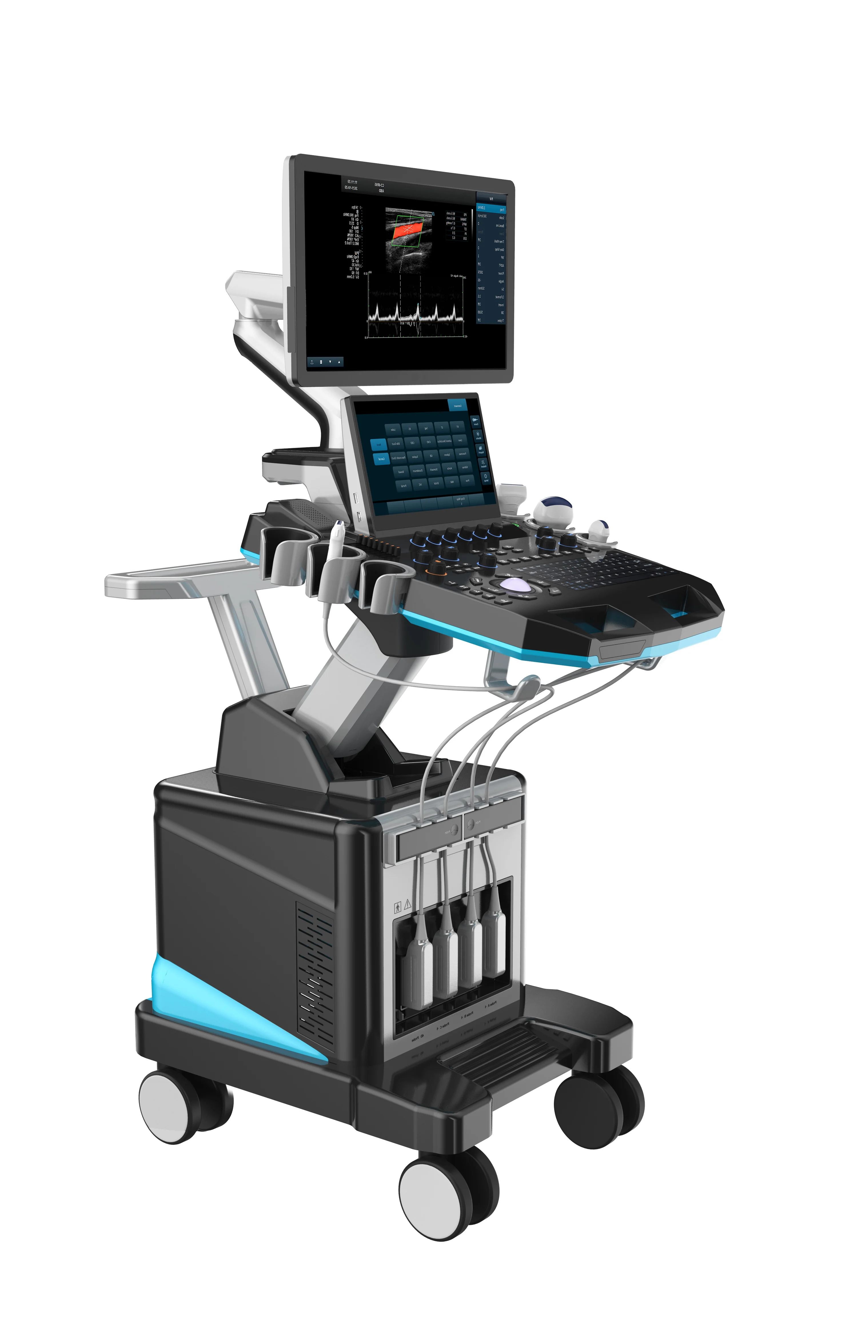 Medsinglong Black & White Medical Ultrasound machine  Diagnostic Trolley Ultrasound Machine