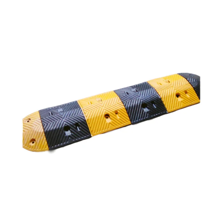speed bump high purity Heavy Traffic Safety Sturdy Trapezoidal rubber Road speed bump