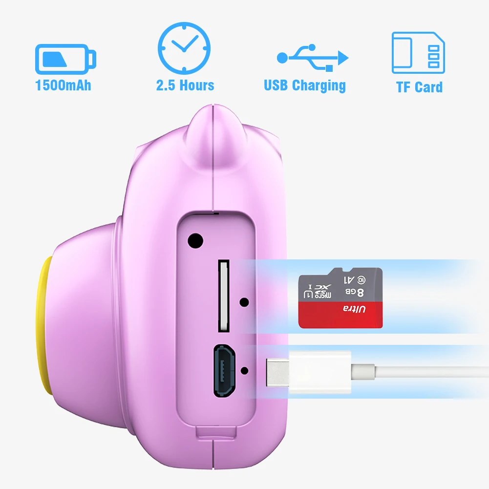 Оптовая продажа двойная камера детский проектор игрушечная HD 1080P защита от падения по низкой