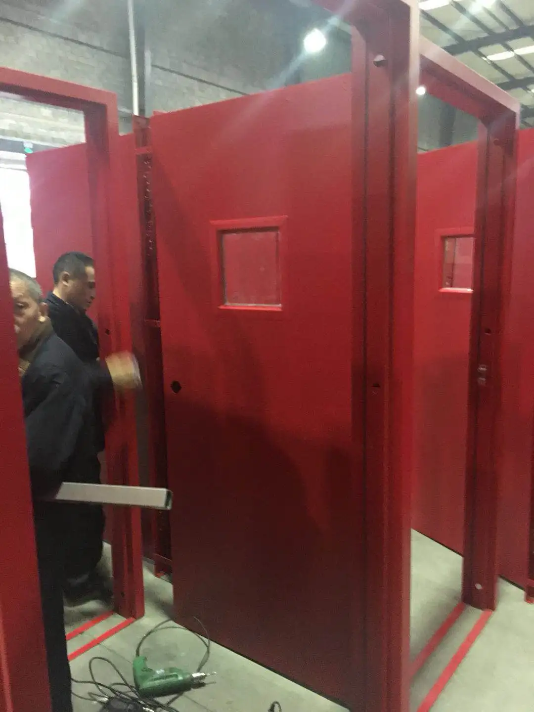 UL listed 3 hours fire rated galvanized powder coating hollow metal doors with honeycomb paper