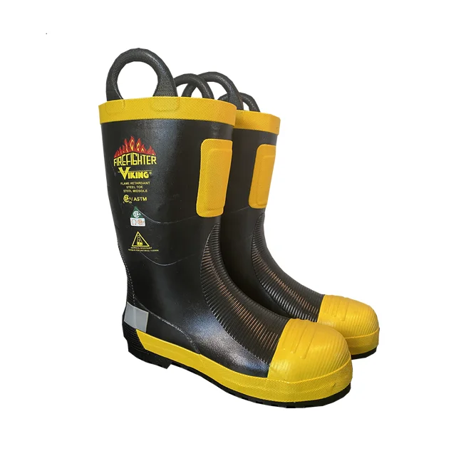 EN15090 Fire Fighting Safety Protective Fire Resistant Rubber Anti-puncture Fireman Fire Fighting Boots