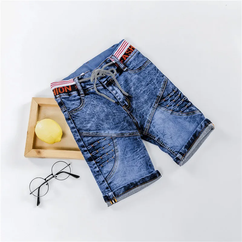 blue short elastic children ripped skinny jeans pants trousers fall clothing hip hop styles little baby toddler boys jeans kids