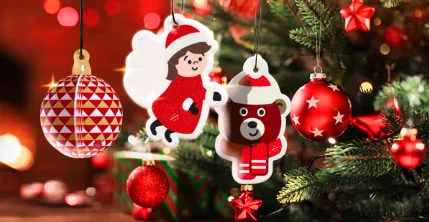 Wholesale Christmas Perfumes And Fragrances Classic Printing Scents Sachetsbag Paper Custom Logo Car Hanging Air Freshener