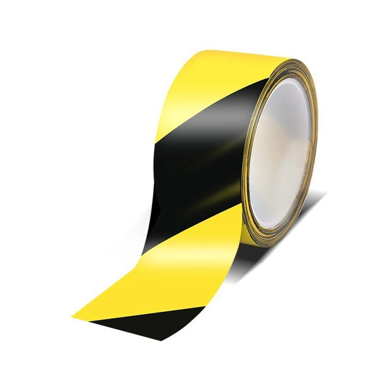 Yellow and Black Safety Signage Outdoor Underground Road Warning Hazard Tape PVC Floor Marking Tape