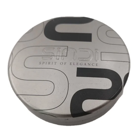 High quality 100g 3 OZ  silver plain round metal tin can box with logo embossing