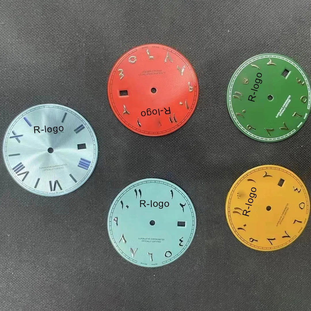 Top Quality  arabic Watch Dial For 41mm 126300 Date-just Fit To 3235 Movement, Watch Aftermarket Replacement Parts