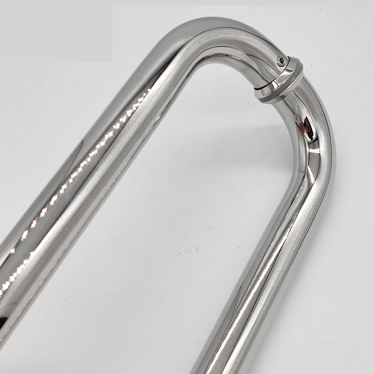 Stainless Steel 201 304 Grade Glass Door Pull CurvedHandle Rose Gold 25mm Diameter 305mm Length to Thailand Cambodia