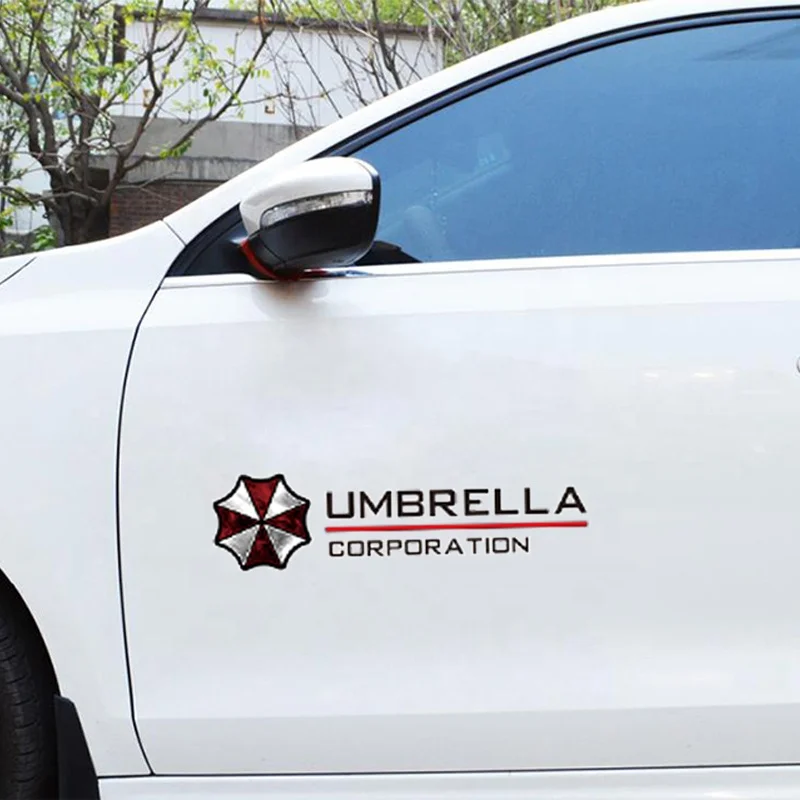Customization Waterproof Car Exterior Decals Bumper Window Stickers Umbrella Corporation Stickers