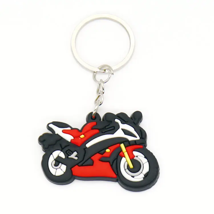 Customised soft pvc plastic motorcycle keychain for promotional