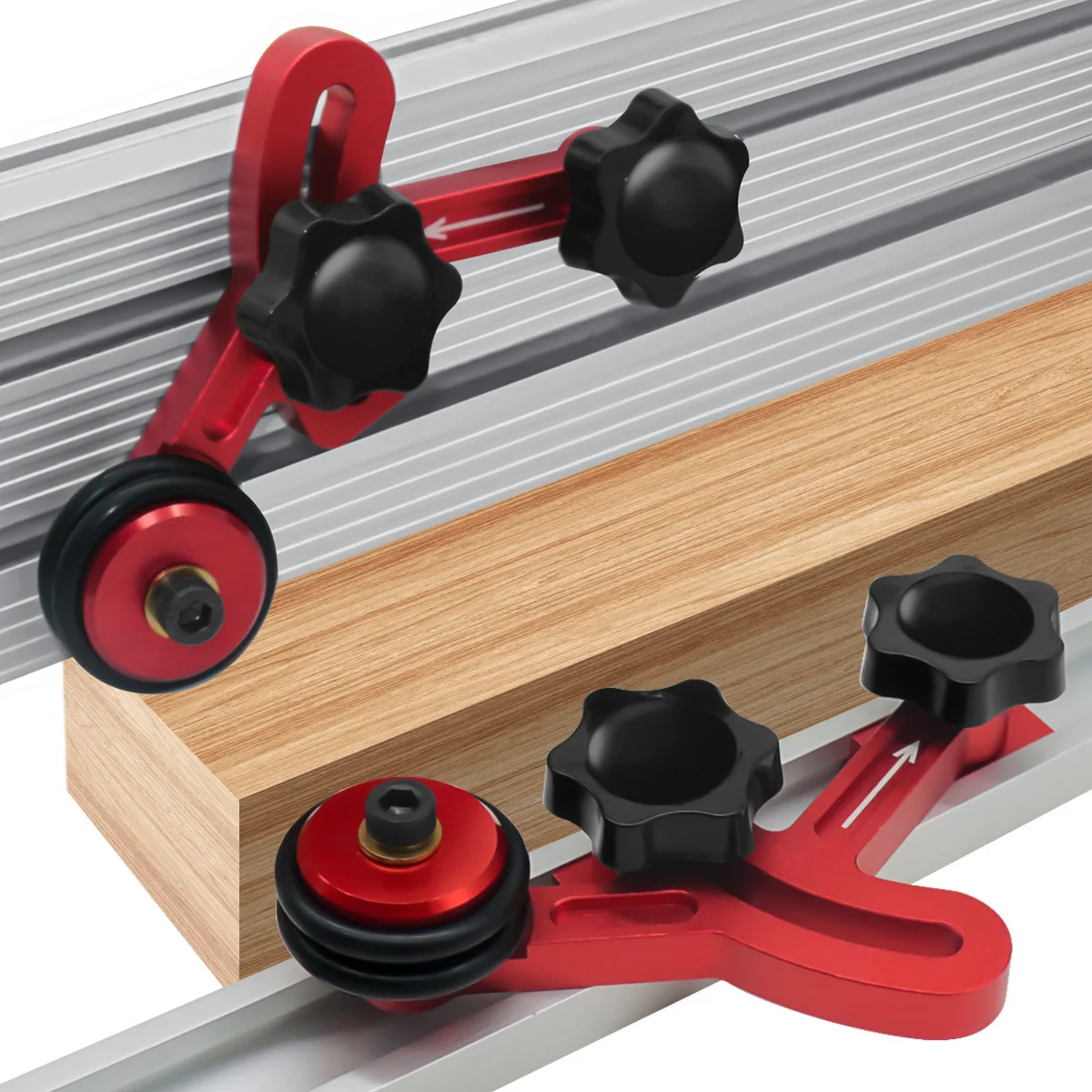 Bearing Roller Feeder Precision Clear Woodworking Aluminum Feather Loc Board Anti Rebound  Safety Propelling Auxiliary Tools