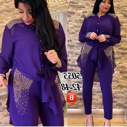 Wholesale turkey women office ladies official dresses 2pcs Set womens tiered dress womens trendy dresses