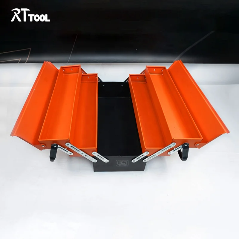 3 Tiers Cantilever Tool Box Portable Toolbox Steel Chest Hand Tools Organizer Metal