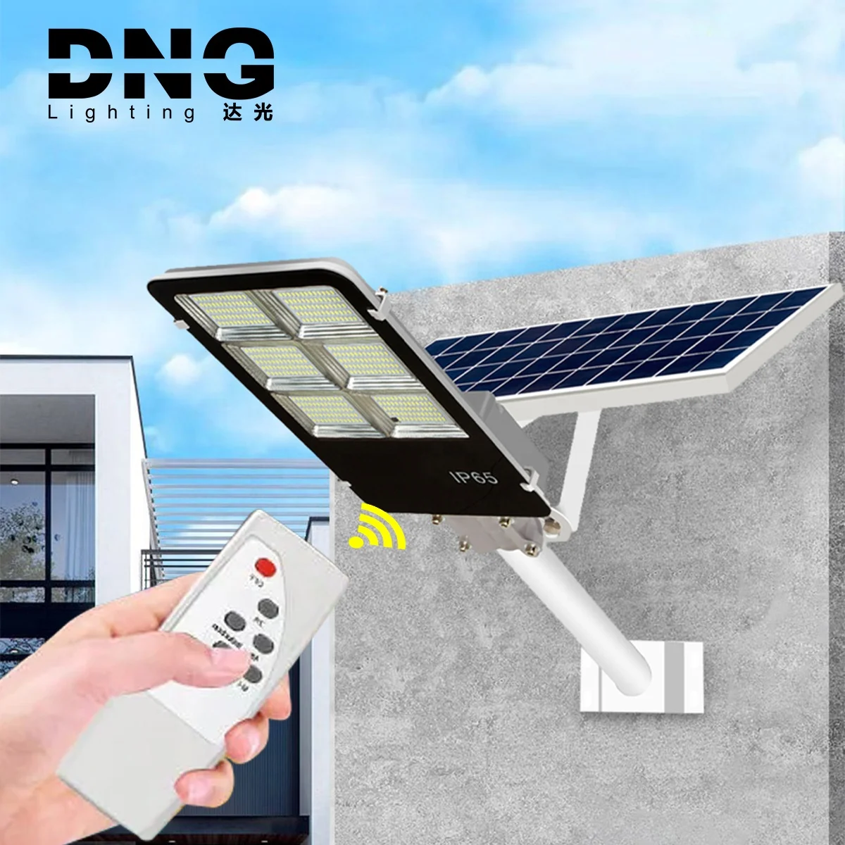 DNG Manufacturer Solar Outdoor High Powerful Waterproof Led Light Aluminum Street Lamp Post Solar Street Light