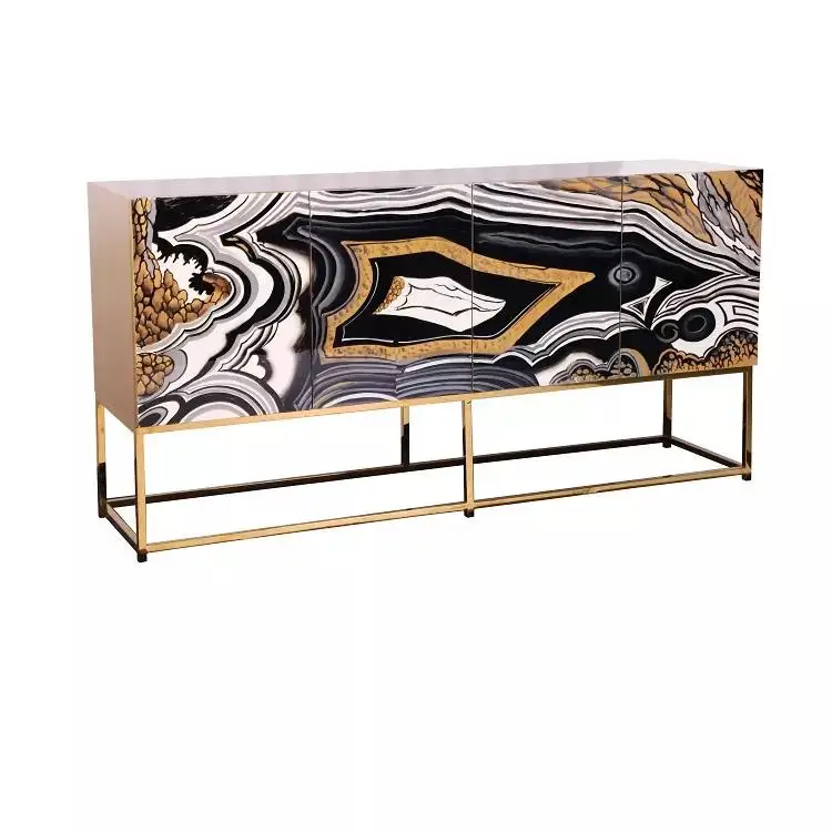 Оптовая продажа, элегантный деревянный стол с ящиками, роскошная современная мебель для прихожей