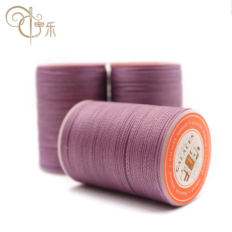 420d/3 High Toughness Flat Bonded Weaving Leather Sewing Cord Polyester Waxed Cotton Thread 1 Mm