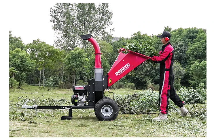 K-maxpower 15HP  Wood Chipper With CE License  High Quality Wood Shredder Forestry Chaff Cutter Gasoline Forestry Machinery