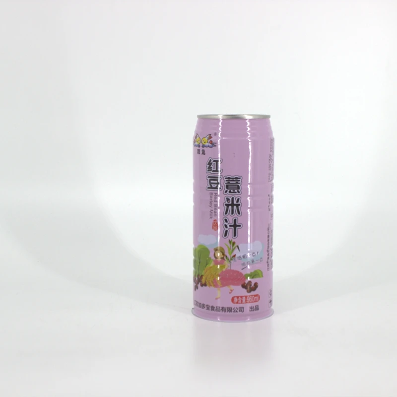 Hot Sale Multiple Capacity Customized Printing Empty Tin Cans for Red Bean Coix Barley Juice Cereal Beverage Soft Drink Canning