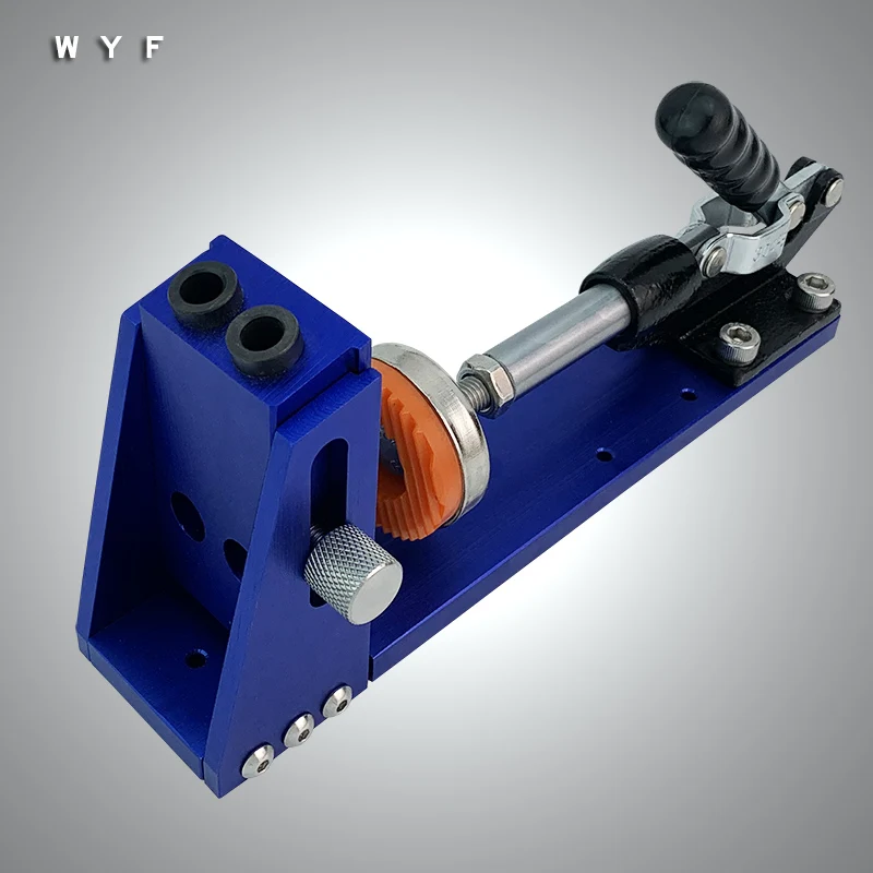 
Pocket Hole Jig System clamp Blue Woodworking jig Locator for Wood Inclined Hole Drilling WYF-A01 
