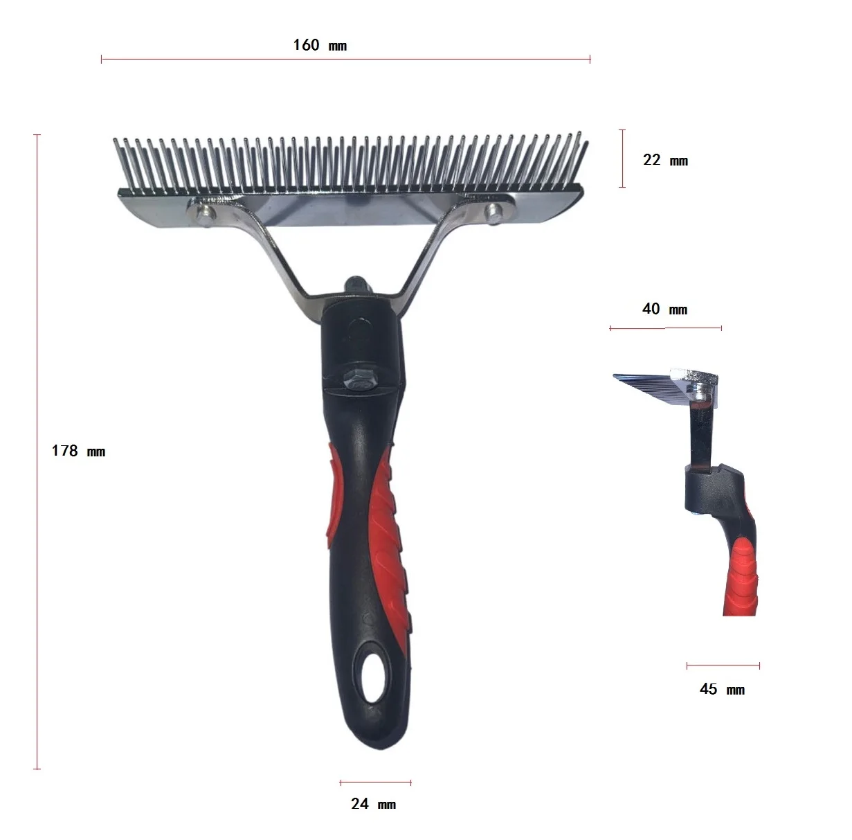 Extra Large Size Long Haired Golden Retriever Husky Pet Dog Poodles Hair Removing Shedding Rake Comb