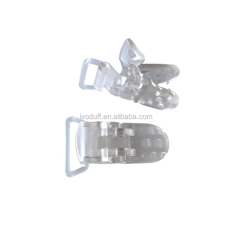 Оптовая продажа, прозрачный пластиковый зажим для подтяжек высокого качества, 25 мм